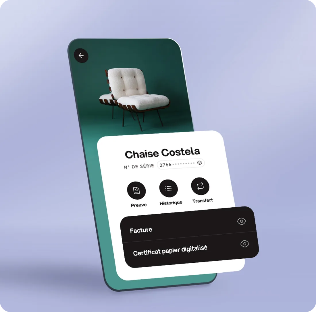 Emblem digital certificate displayed on a smartphone