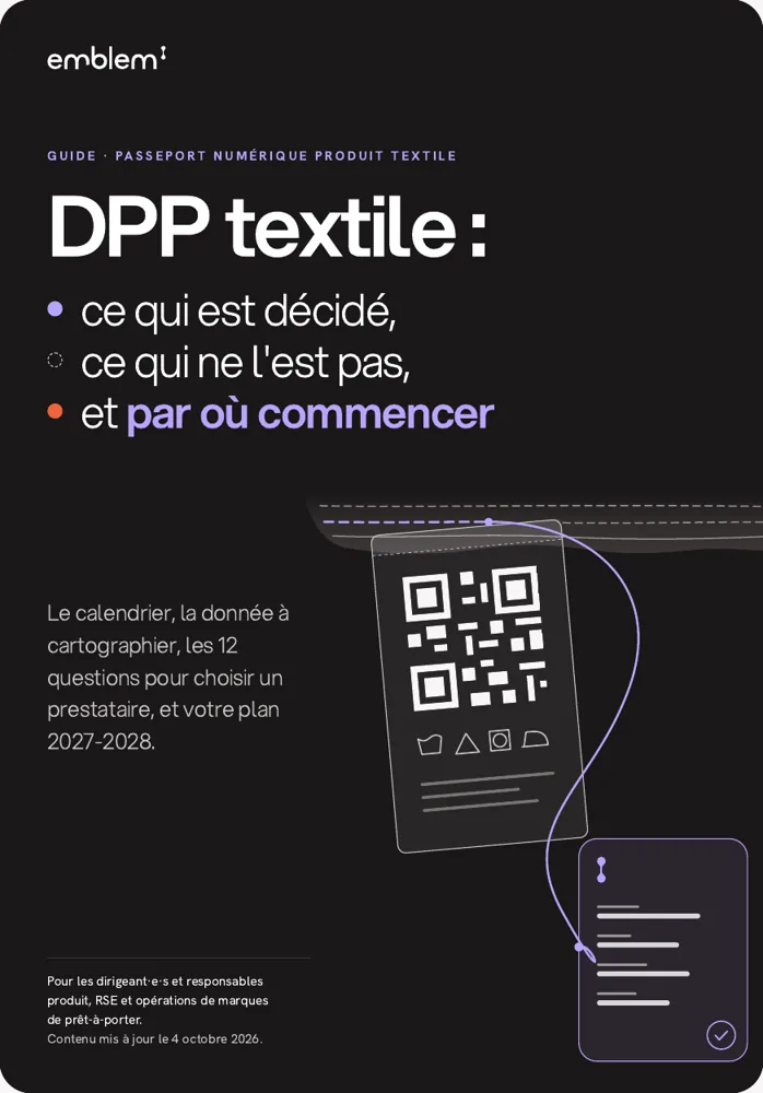 Cover of the guide “Textile DPP: what is decided, what is not, and where to start”