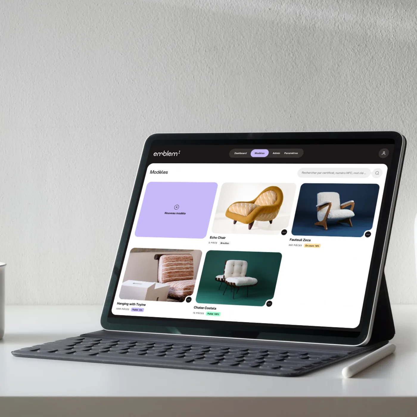 Emblem back office: product traceability dashboard
